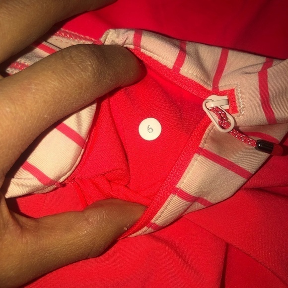 lululemon Pace Rival Skirt - Electric Coral Quiet Stripe Butter Pink Sz 6 Tall - Picture 5 of 9